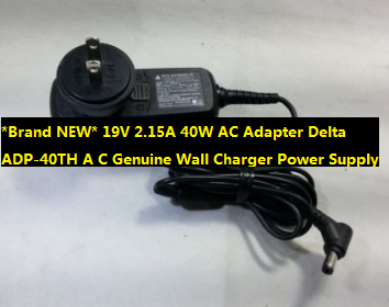 *Brand NEW* 19V 2.15A 40W AC Adapter Delta ADP-40TH A C Genuine Wall Charger Power Supply - Click Image to Close